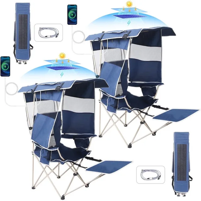Camping Chair 30w folding blue