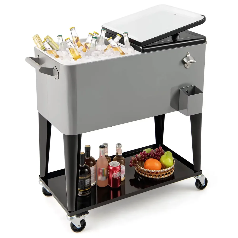 Cooler black gray 80 quart