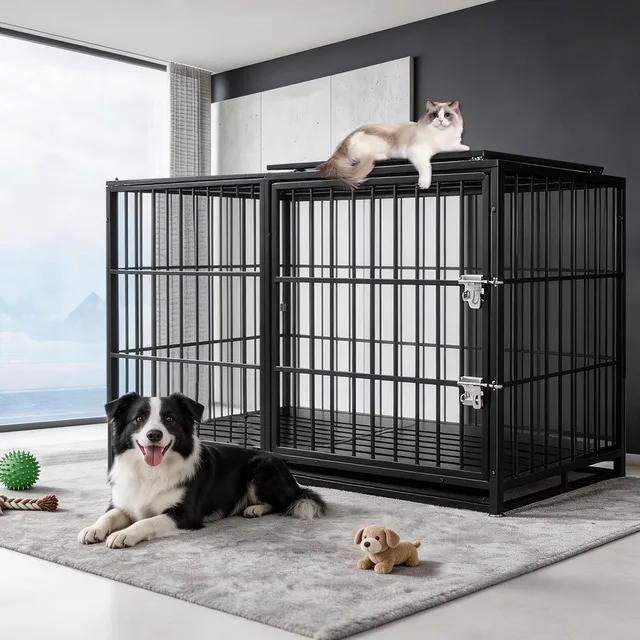 Dog Crate 61" black 60.6"