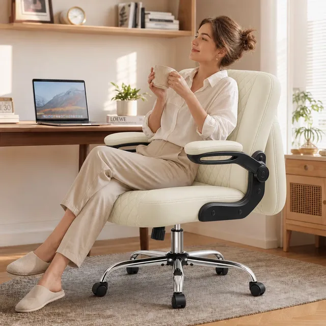 Chair black beige 23.6"