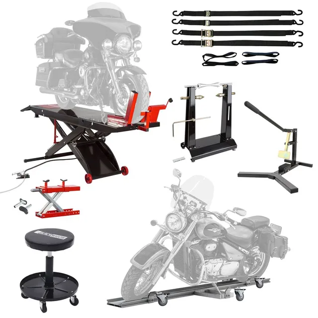 Motorcycle 500 lb black 105.5in