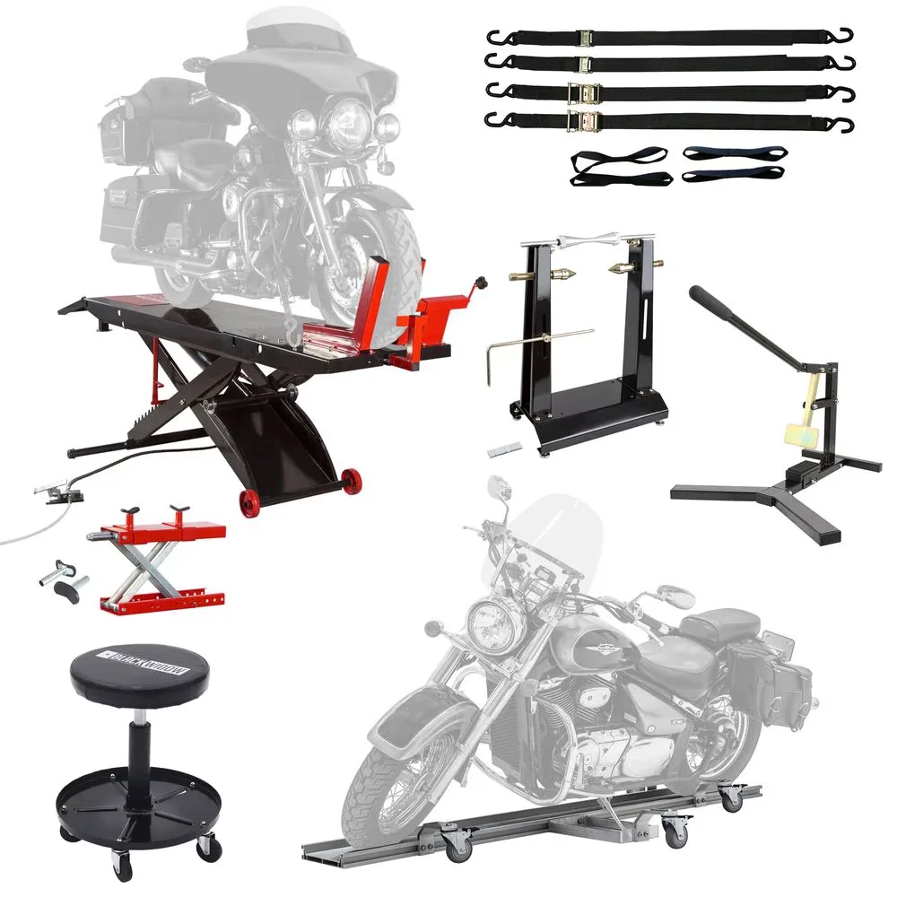 Motorcycle 500 lb black 105.5in