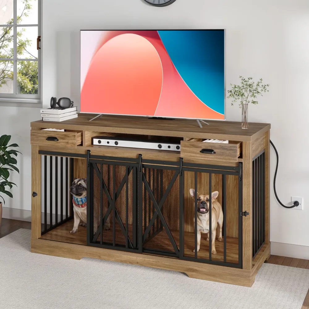 Dog Crate 63" brown 62.6"