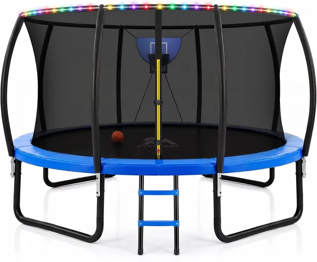 Backyard Trampoline 14ft 401 lbs led