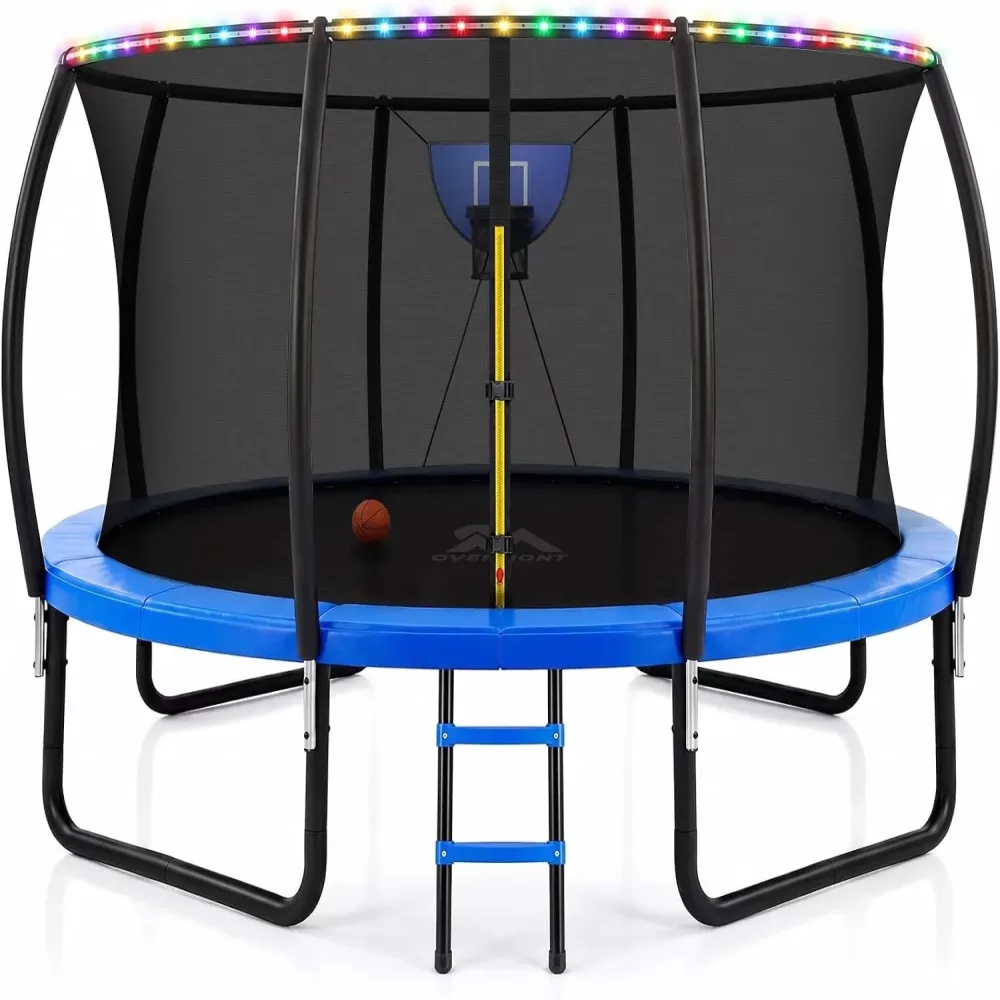 Backyard Trampoline 14ft 401 lbs led