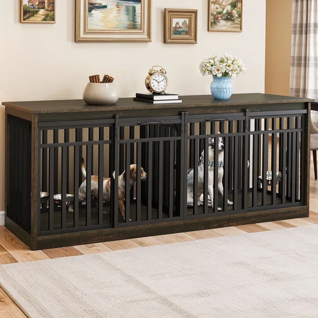 Dog Crate 71" brown black