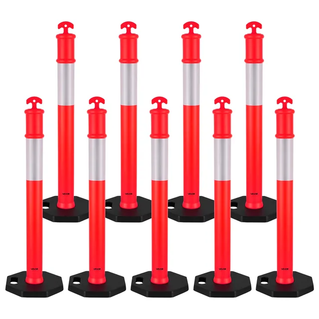 Safety Cones 9 pack 48 inches red