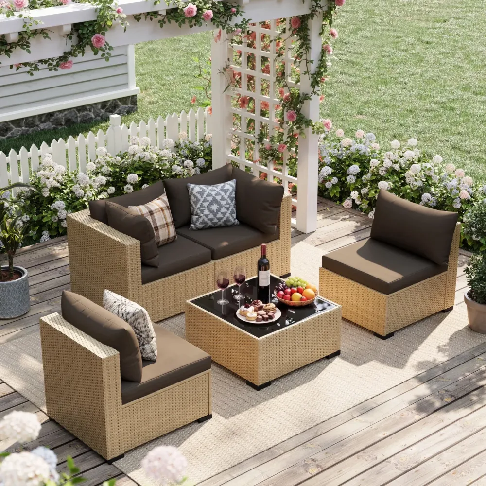 Coffee Table blue brown 26.1 inches