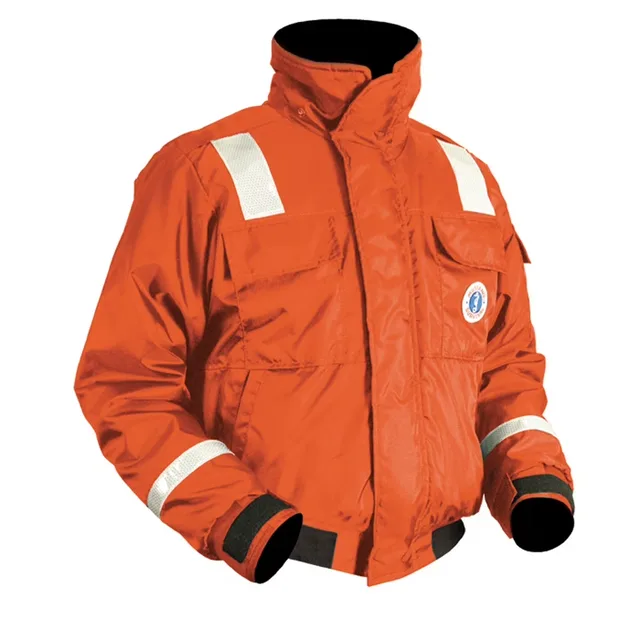 Bomber Jacket orange adjustable insulated