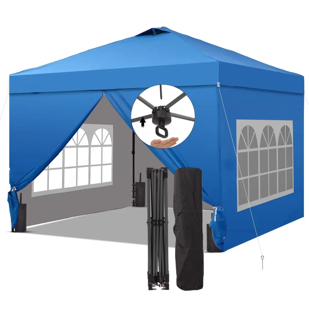 Pop-up Canopy white blue 10-12 people