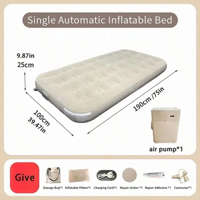 Inflatable Bed portable beige