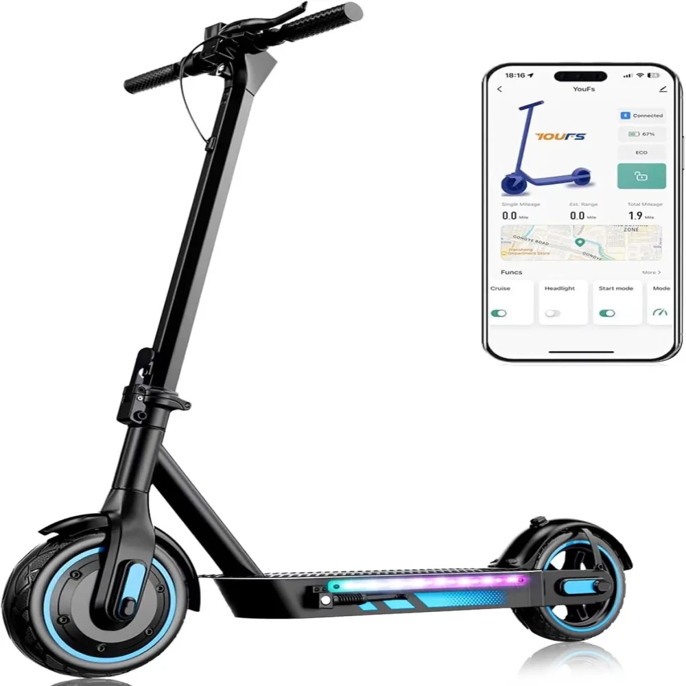 Electric Scooter 600w foldable blue