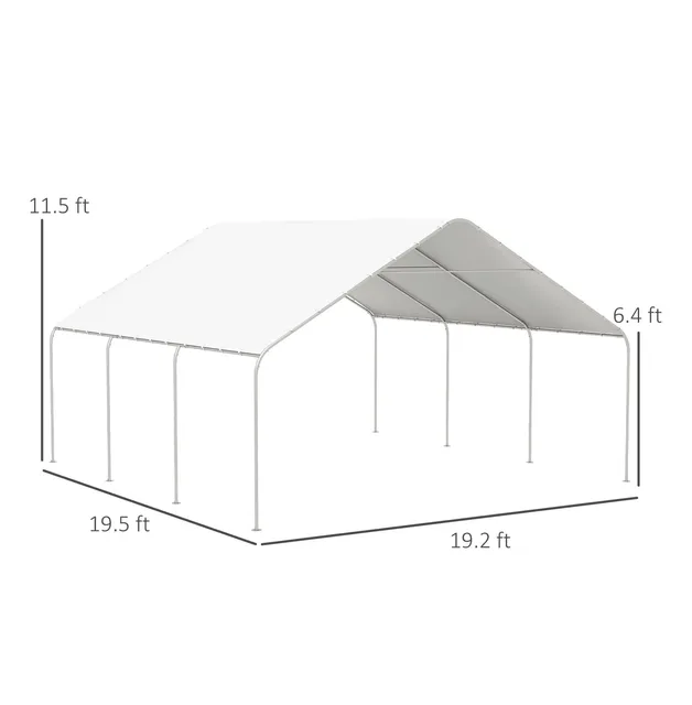 Carport portable 234.25" 230.25"