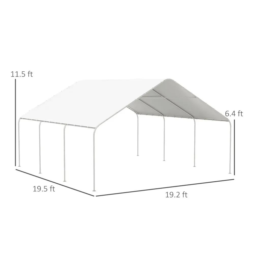 Carport portable 234.25" 230.25"