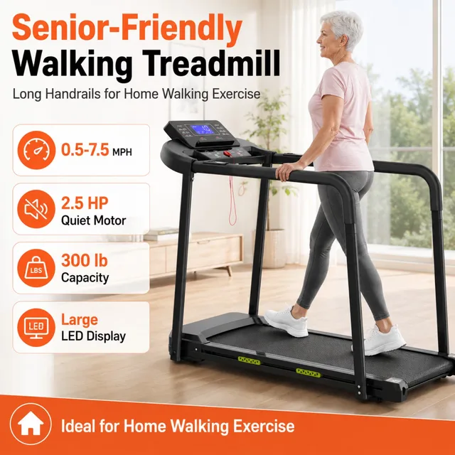Walking Treadmill 2.5 hp 300 lb led