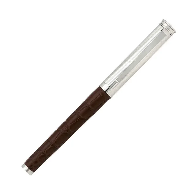 Fountain Pen brown silver 136mm