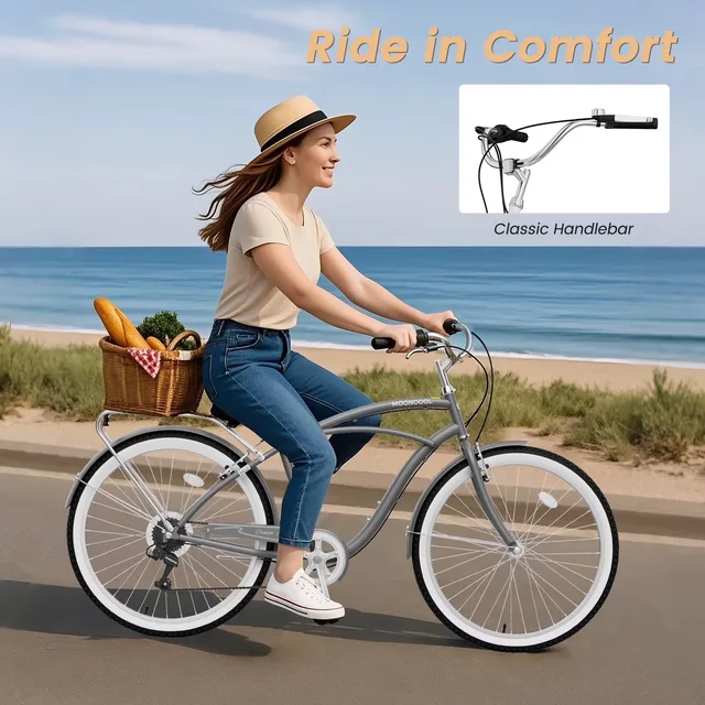 Cruiser Bike 26 inch 24" gray