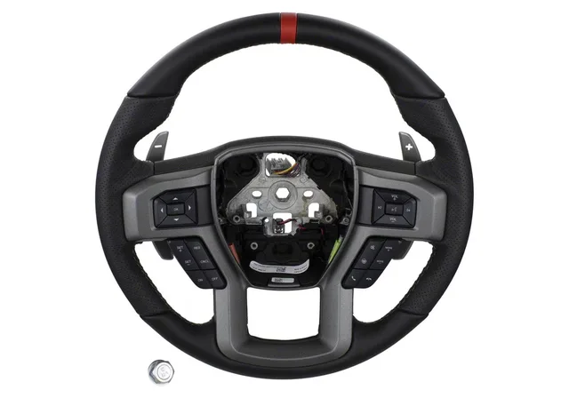 Steering Wheel black grey red