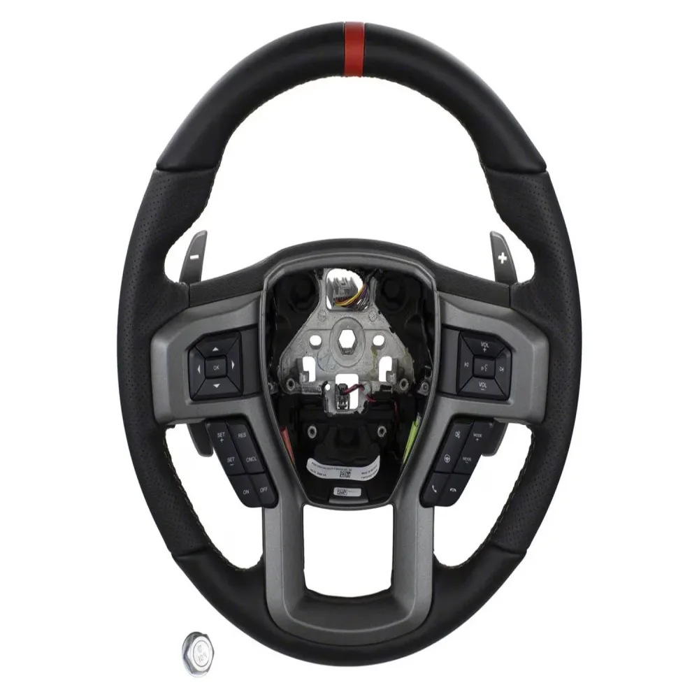 Steering Wheel black grey red