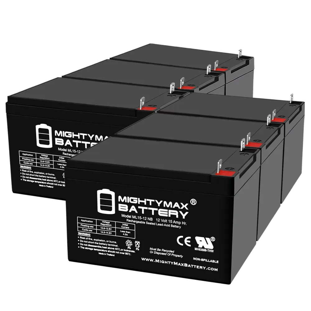 Battery 12 volt 6 pack rechargeable
