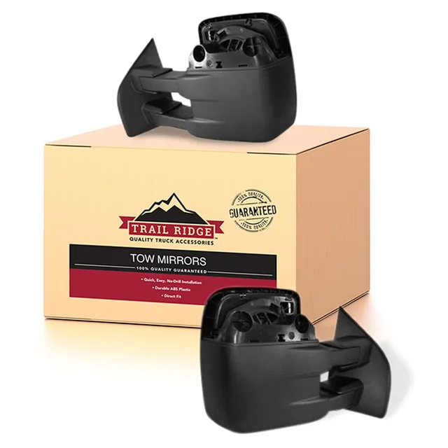 Towing Mirror black folding telescoping
