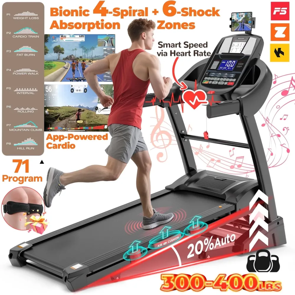 Incline Treadmill 5.1hp 300lb folding