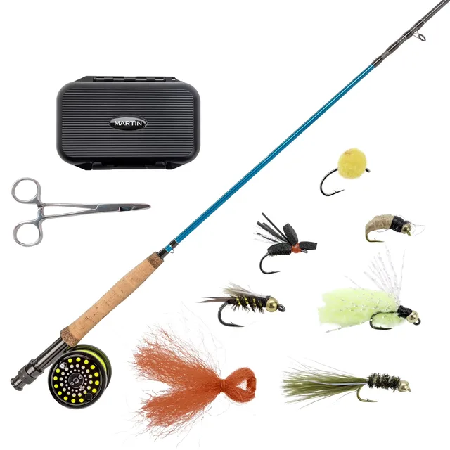 Fly Reel blue black 20lb