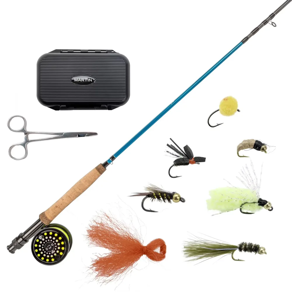 Fly Reel blue black 20lb