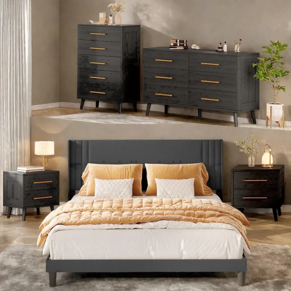 Bedroom gray black 800 lbs