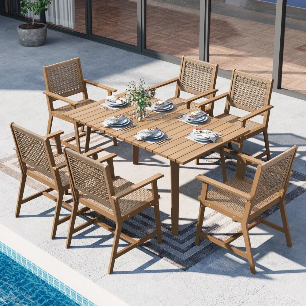 Patio Dining brown 37.4" 82.7"