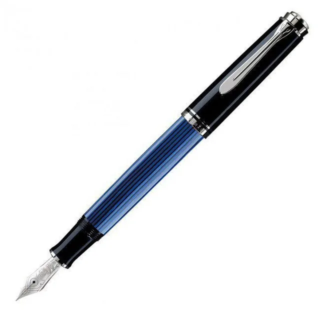 Fountain Pen black blue silver