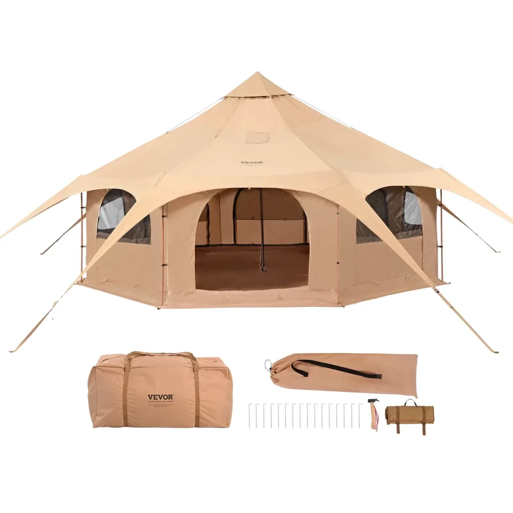 Canvas Tent 16.4 ft 8 people 16.4ft