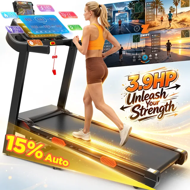 Electric Treadmill 3.8 hp 300 lb foldable