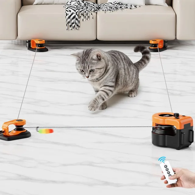 Cat Treadmill orange adjustable rechargeable