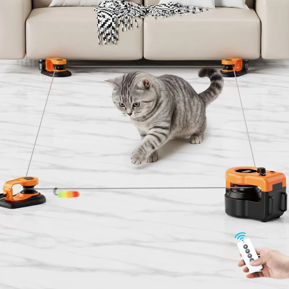 Cat Treadmill orange adjustable rechargeable