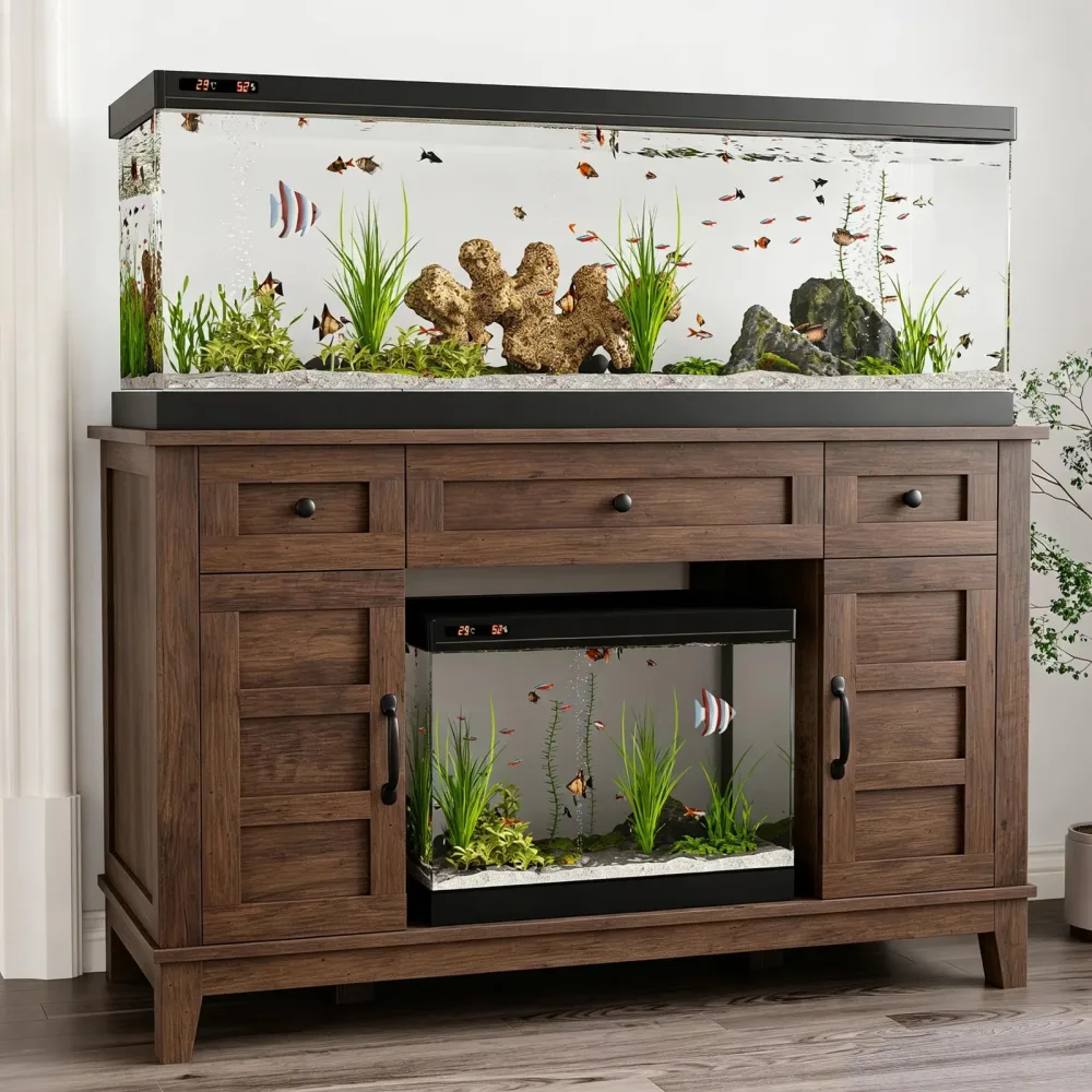 Aquarium Stand 55 gallon brown 75 gallons