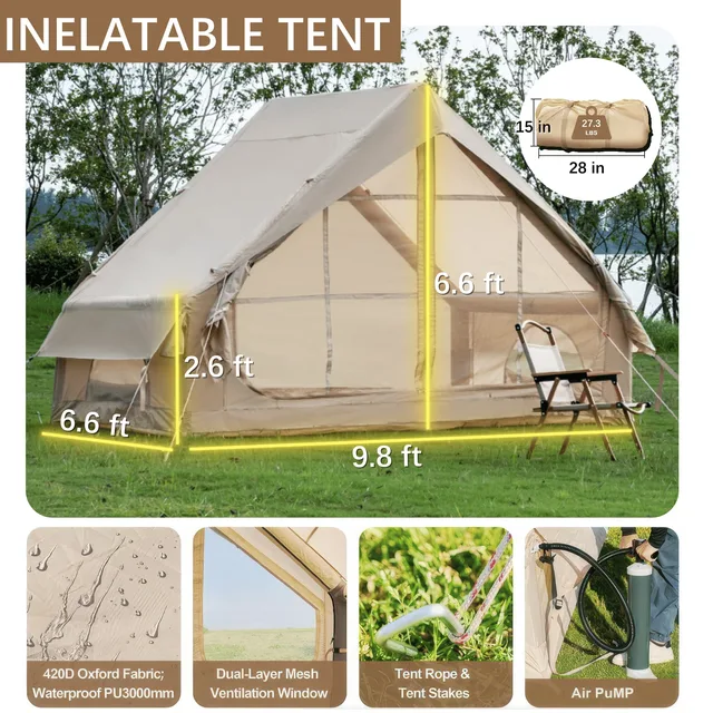 Inflatable Tent 4-6 person waterproof 4-6 people