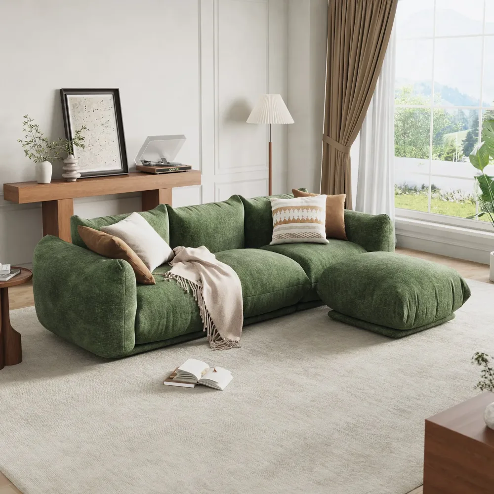Sofa 77' green 2 in