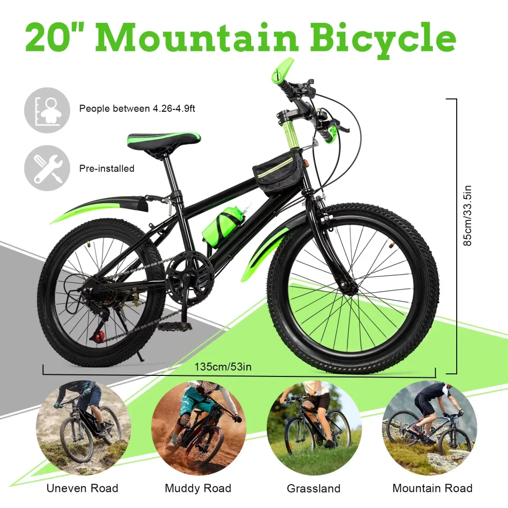 Bike 20 inch adjustable black