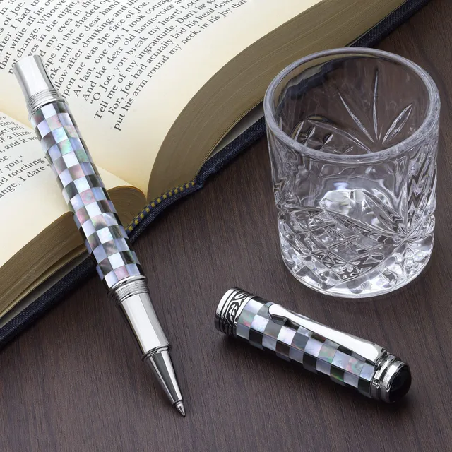 Rollerball Pen black white 0.6 mm
