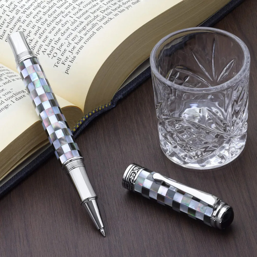 Rollerball Pen black white 0.6 mm