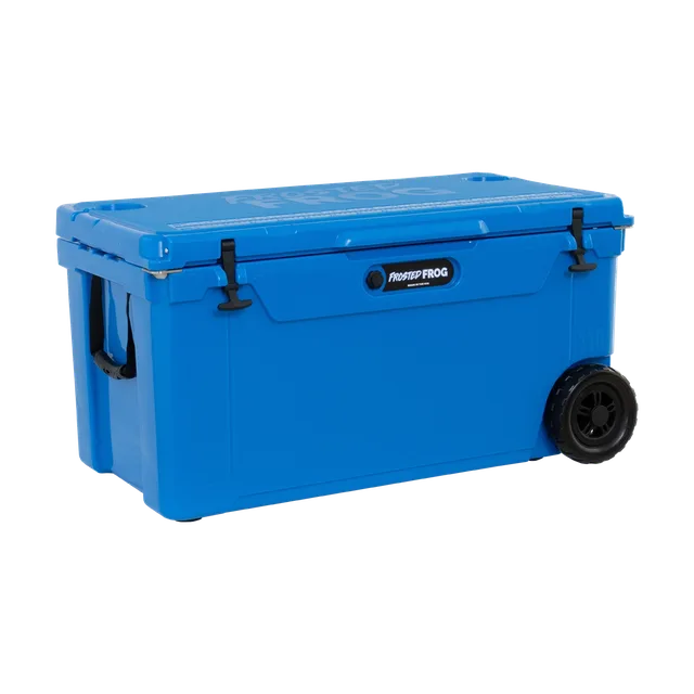 Rolling Cooler 110 quart blue heavy-duty