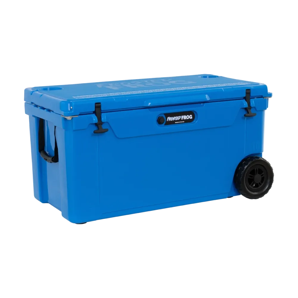 Rolling Cooler 110 quart blue heavy-duty