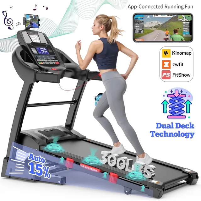 Foldable Treadmill 4.75hp 300lb