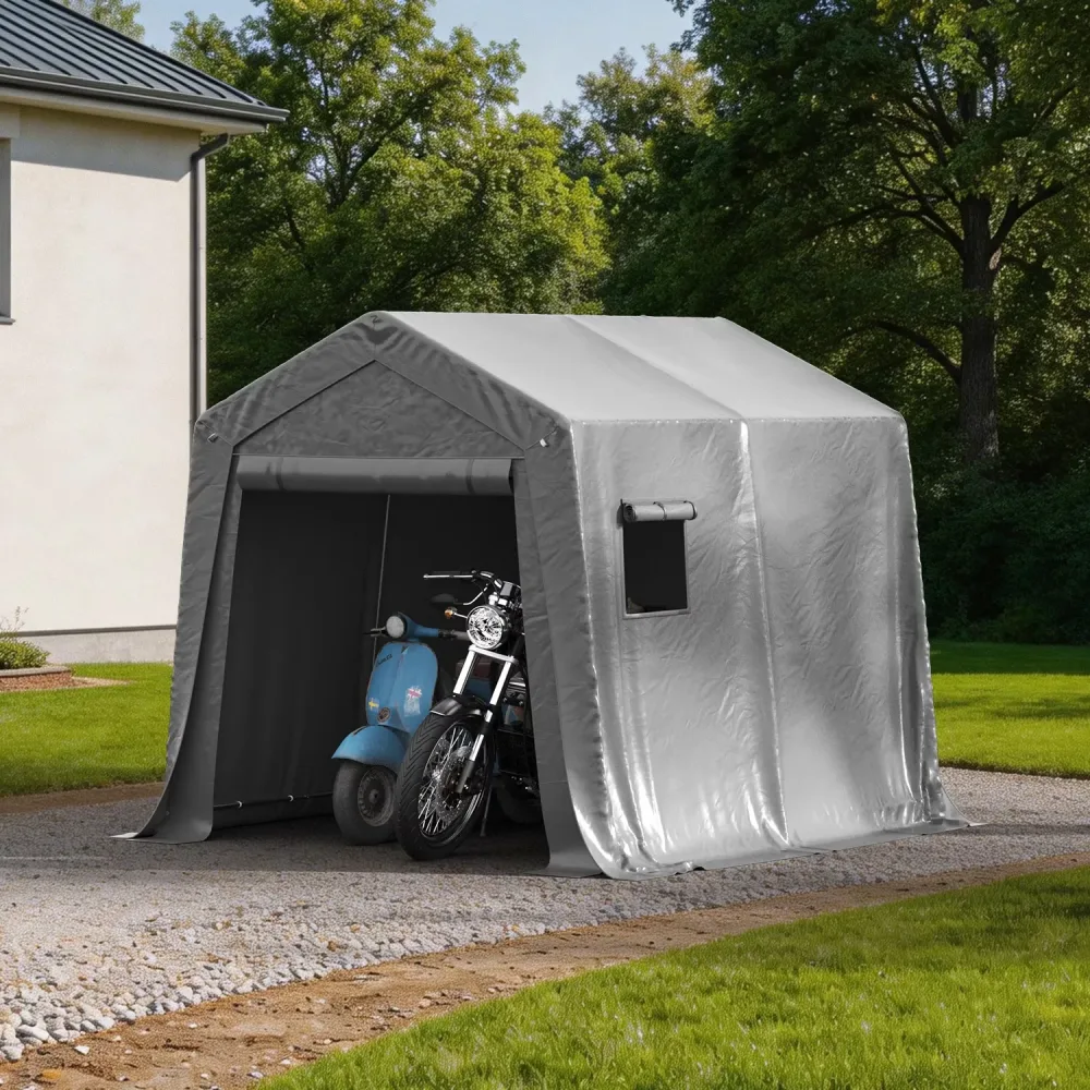 Carport grey heavy-duty weatherproof