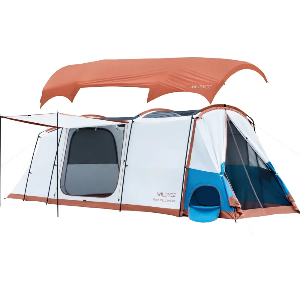 Family Tent 8 person portable orange