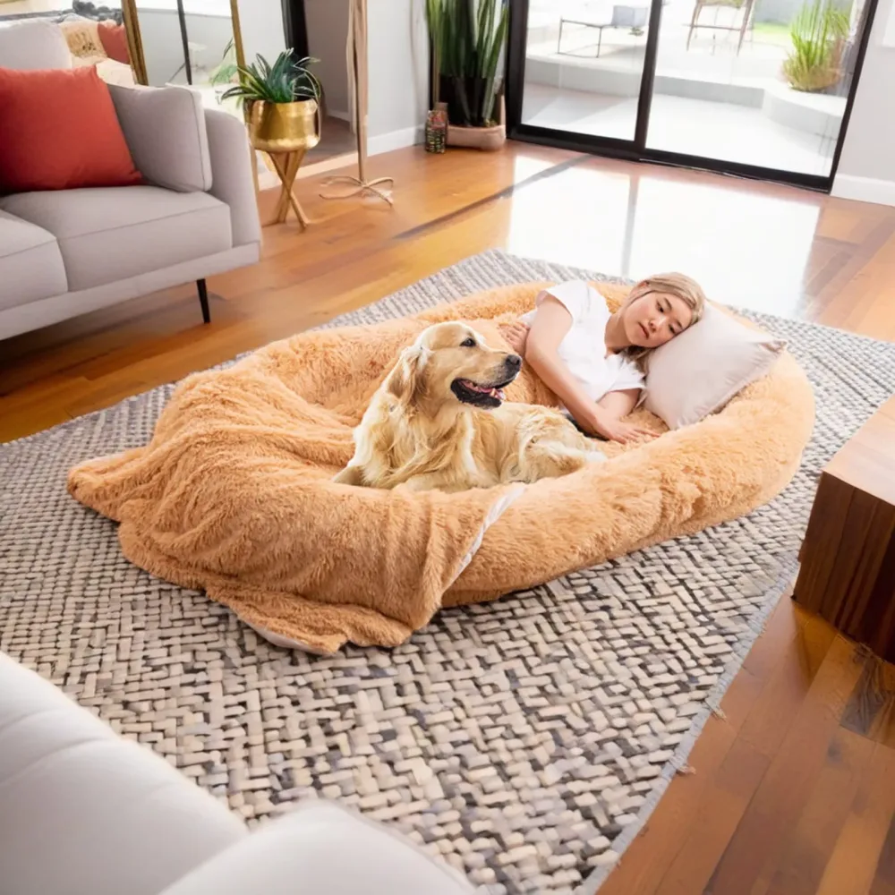 Dog Bed 68" beige 46"