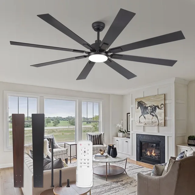 Ceiling Fan 72 inch 72inch black