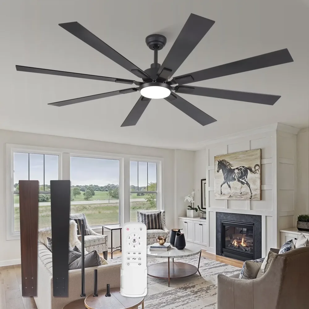 Ceiling Fan 72 inch 72inch black