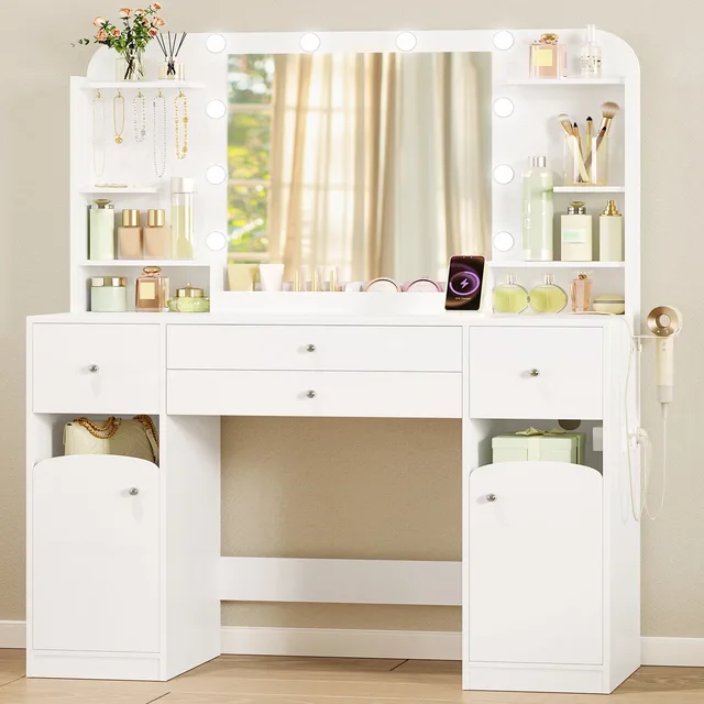 Vanity Desk 42.5" led white